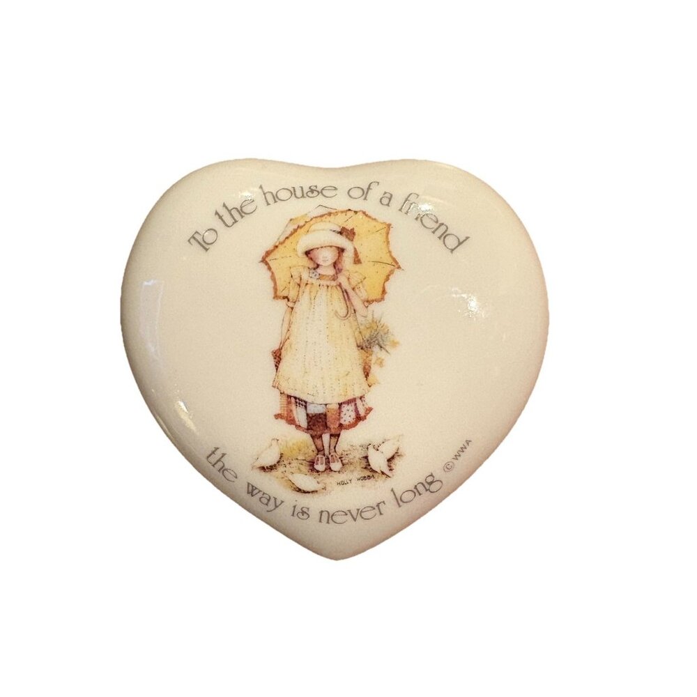 Vintage Holly Hobbie Trinket Box To The House Of A Friend The Way Is Never Lost